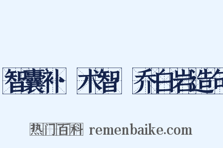 智囊补·术智·乔白岩造句是什么意思的图片